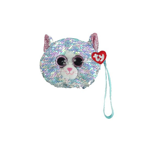 TY Fashion Sequins Peněženka s otočnými flitry - kočka