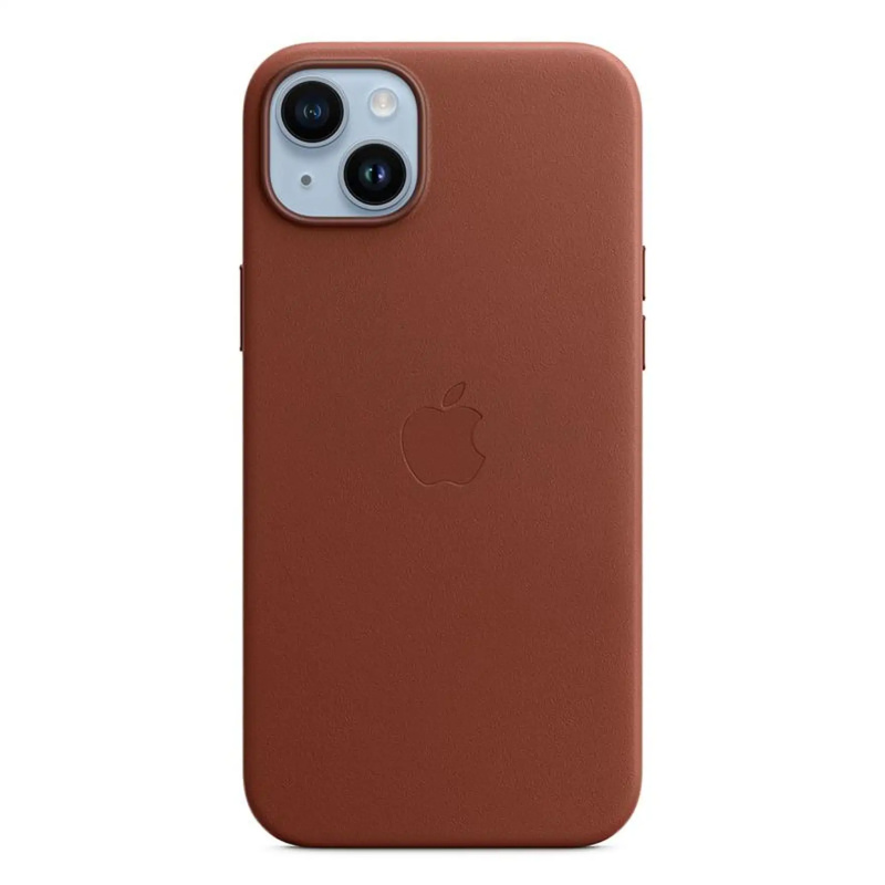 Originální Apple kožený MagSafe kryt pro iPhone 14 Plus - Cihlově hnědá