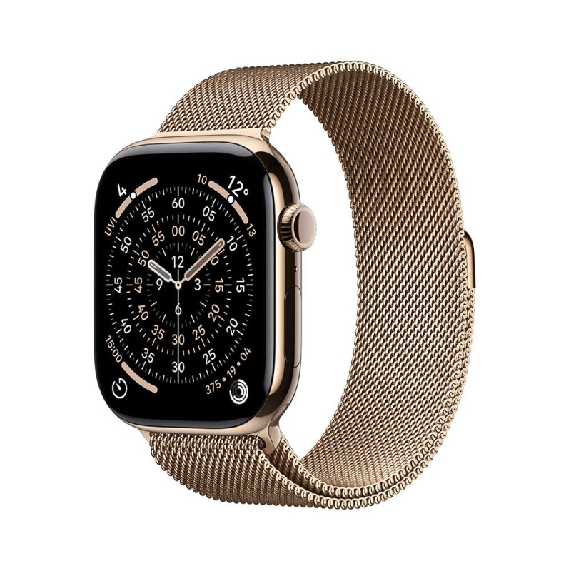 Apple Watch S11 Cell 46mm G.Tit, Gold Milane M/L chytré hodinky