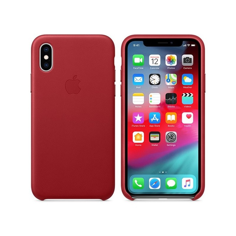 Apple kožené pouzdro iPhone X/XS (PRODUCT) RED červené