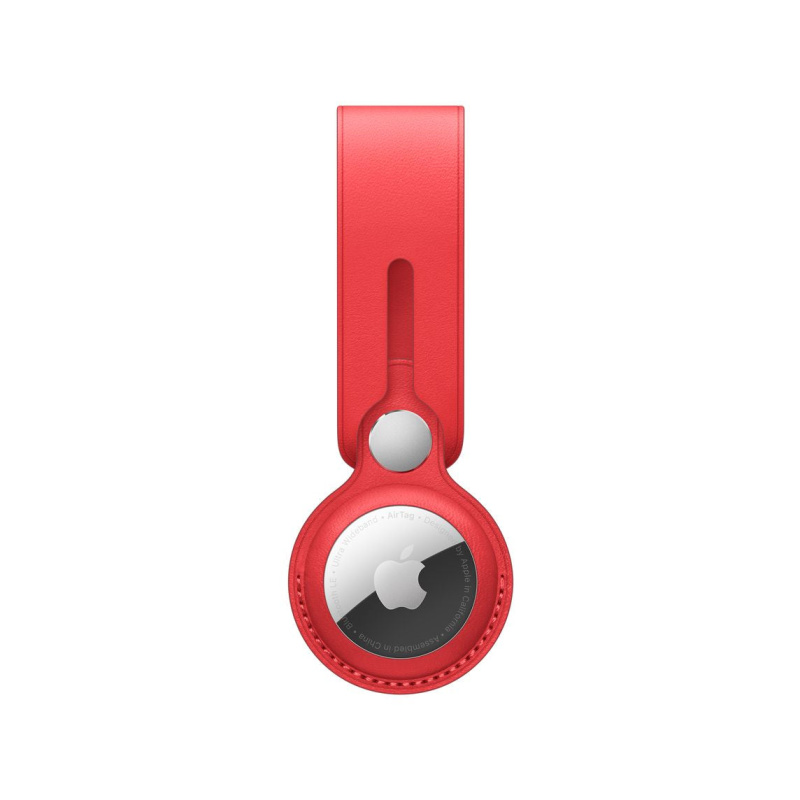 Apple kožené poutko na AirTag – (PRODUCT)RED