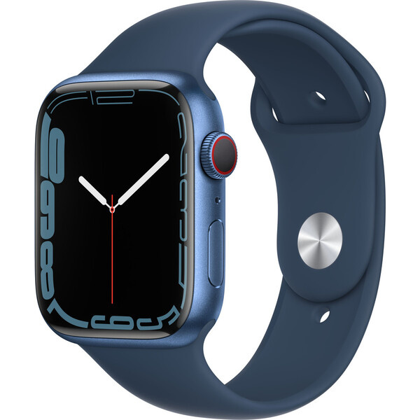 Apple Watch Series 7 Cellular 45mm modrý hliník s modrým sportovním řemínkem (Další)