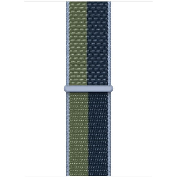 Apple Watch 41mm hlubomořsky modrý/mechově zelený provlékací sportovní řemínek Hlubokomořsky modrá/mechově zelená