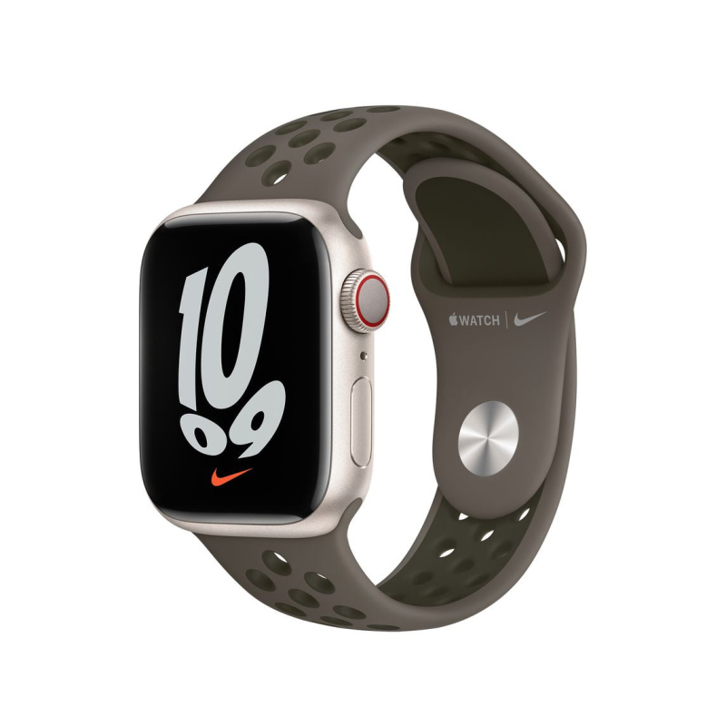 Apple Watch Nike sportovní řemínek 41/40/38mm olivově šedý/cargo khaki
