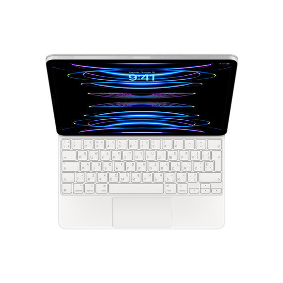 Apple Magic Keyboard k 13" iPadu Air (M2) - ukrajinský - bílý