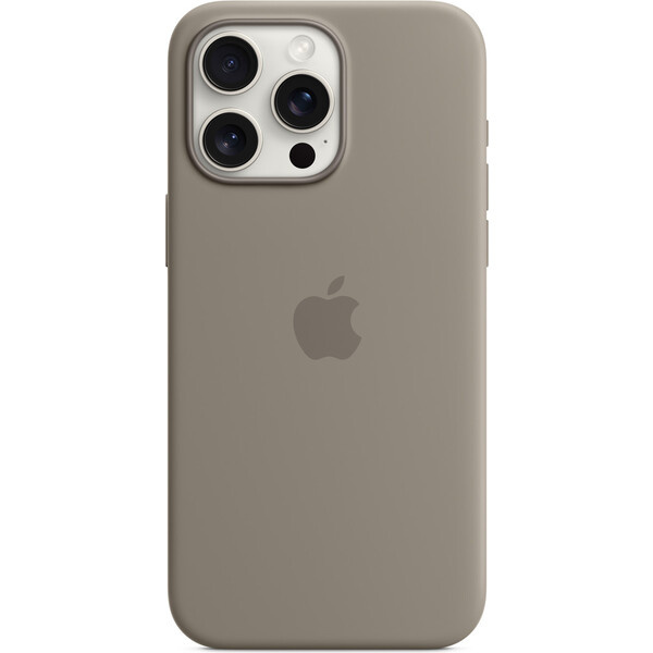 Apple silikonový kryt s MagSafe na iPhone 15 Pro Max – jílově šedý