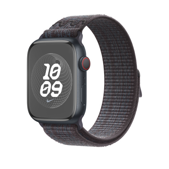 Apple Watch 42/44/45/49 mm černo-modrý provlékací sportovní řemínek Nike MUJX3ZM/A