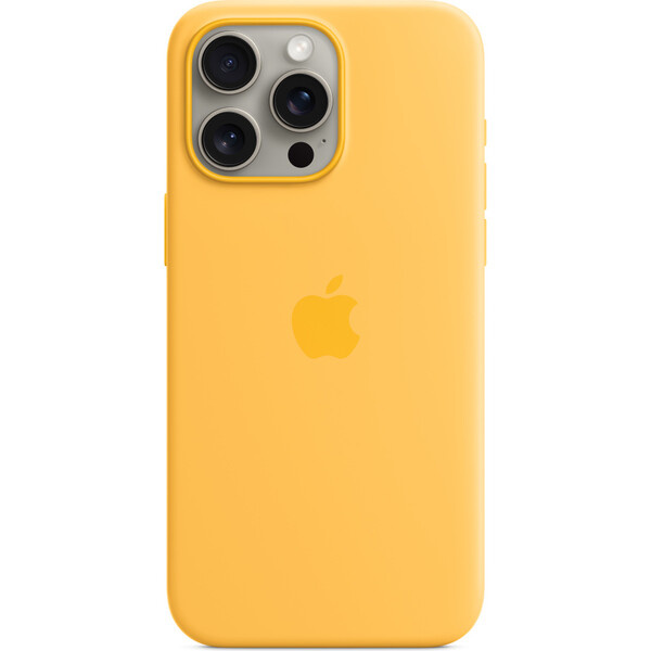 Apple iPhone 15 Pro Max Silikonový kryt s MagSafe paprskově žlutý MWNP3ZM/A Paprskově žlutá