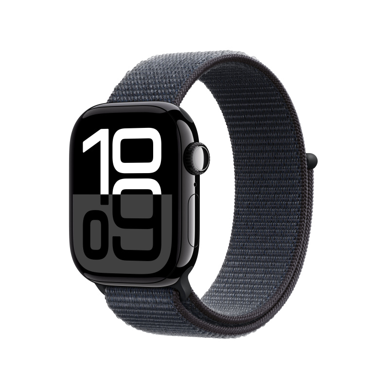 Apple Watch Series 10 42mm Klavírně černý hliník s inkoustovým provlékacím řemínkem