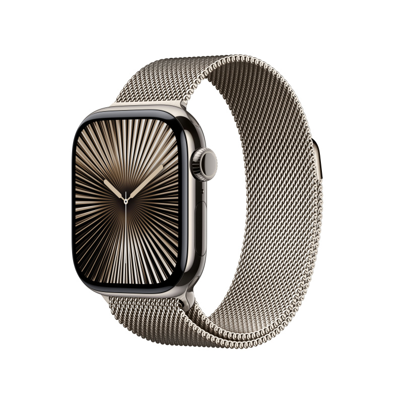 Apple Watch Series 10 Cellular 42mm Přírodní titan s přírodním milánským tahem