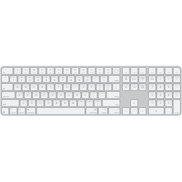 Apple Magic Keyboard s Touch ID a numerickou klávesnicí stříbrná - americká angličtina Stříbrná