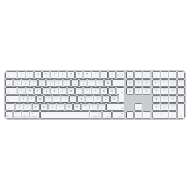 Apple Magic Keyboard Numeric Touch ID/Bezdrátová Bluetooth/HU layout/Bílá