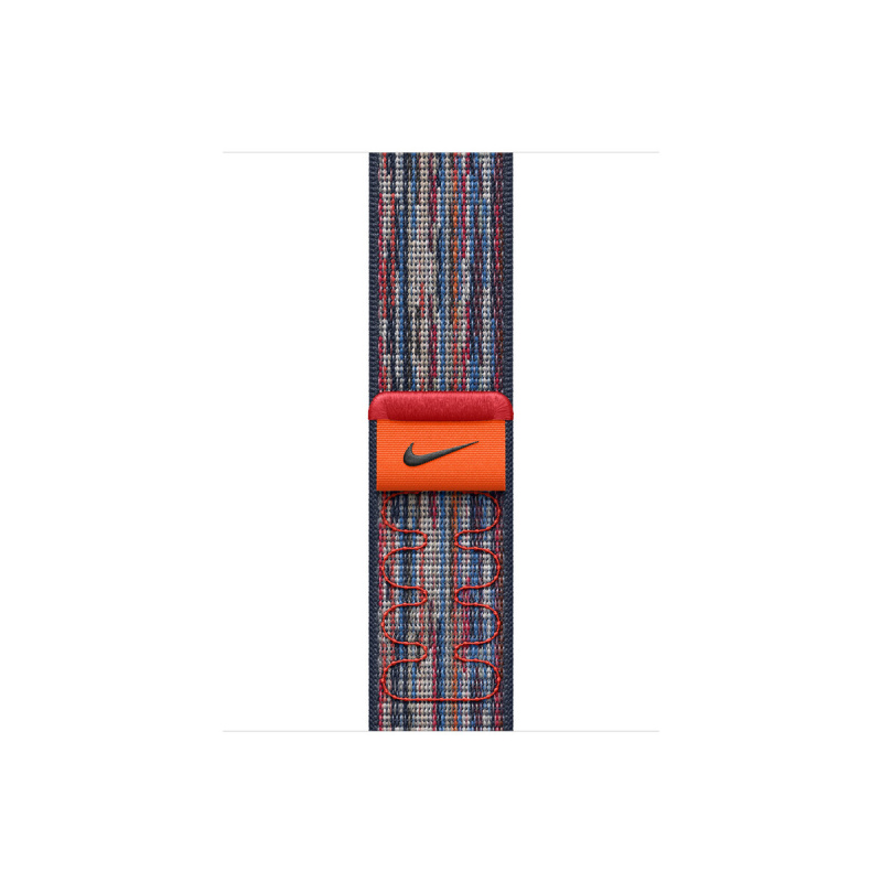 Apple Watch 46mm modro-červený provlékací sportovní řemínek Nike MXU43ZM/A
