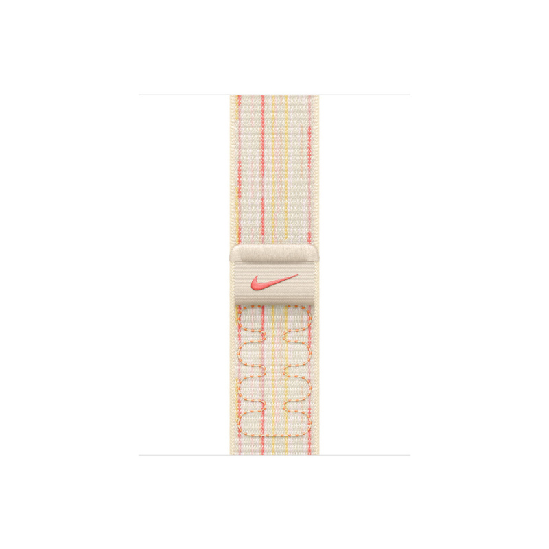 Apple Watch 46mm hvězdně bílý/růžový provlékací sportovní řemínek Nike MYJE3ZM/A