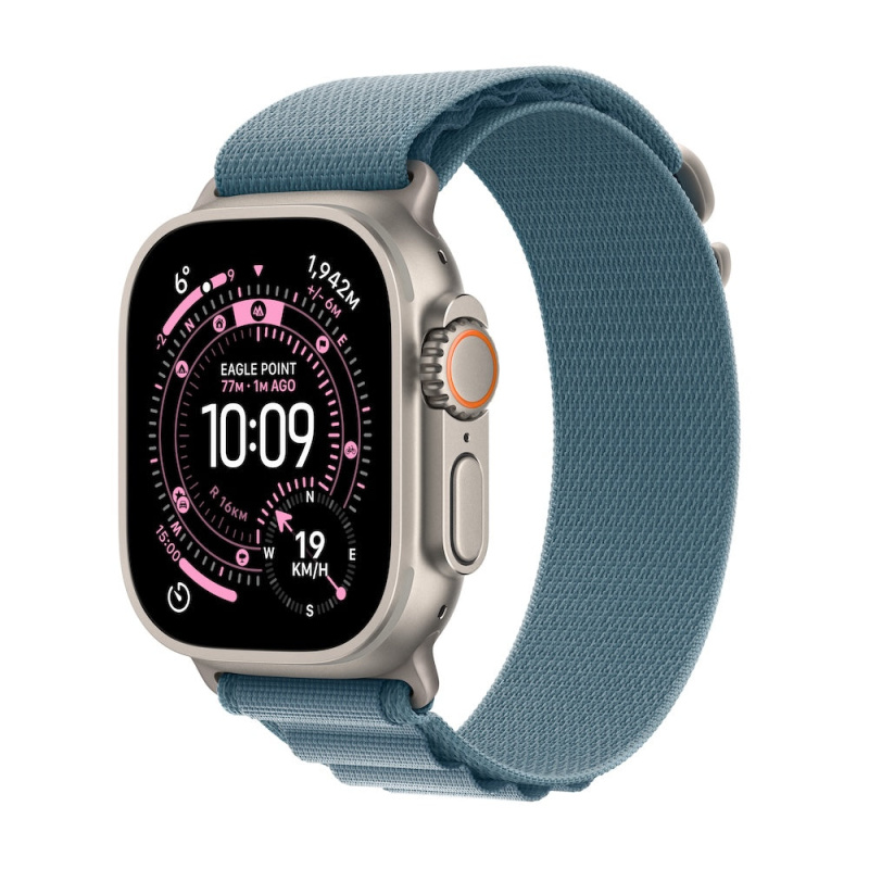 Apple Watch Ultra 3 (2025) 49mm Přírodní titan se světle modrým alpským tahem L