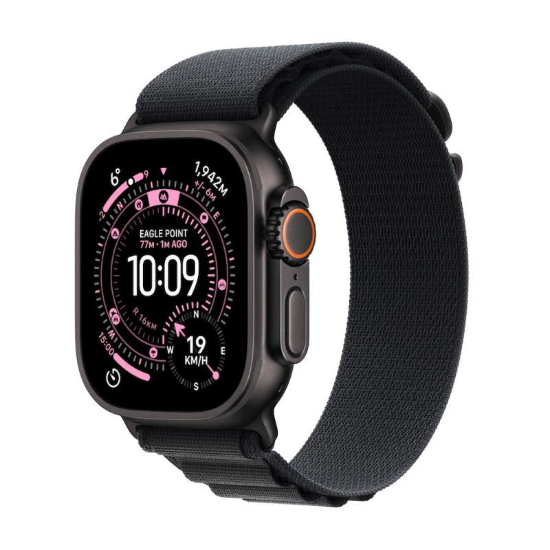 Apple Watch Ultra 3 (2025) 49mm Černý titan s černým alpským tahem S