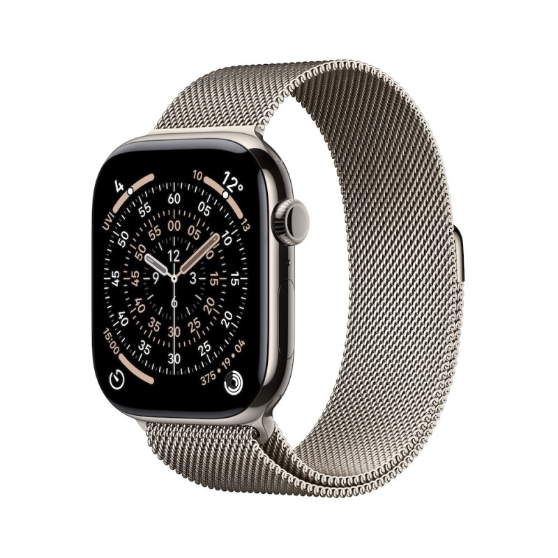 Apple Watch Series 11 Cellular (46mm) Přírodní titan s přírodním milánským tahem S/M
