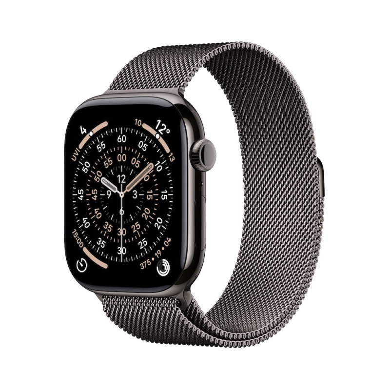Apple Watch Series 11 Cellular (46mm) Břidlicově šedý titan s břidlicově šedým milánským tahem S/M