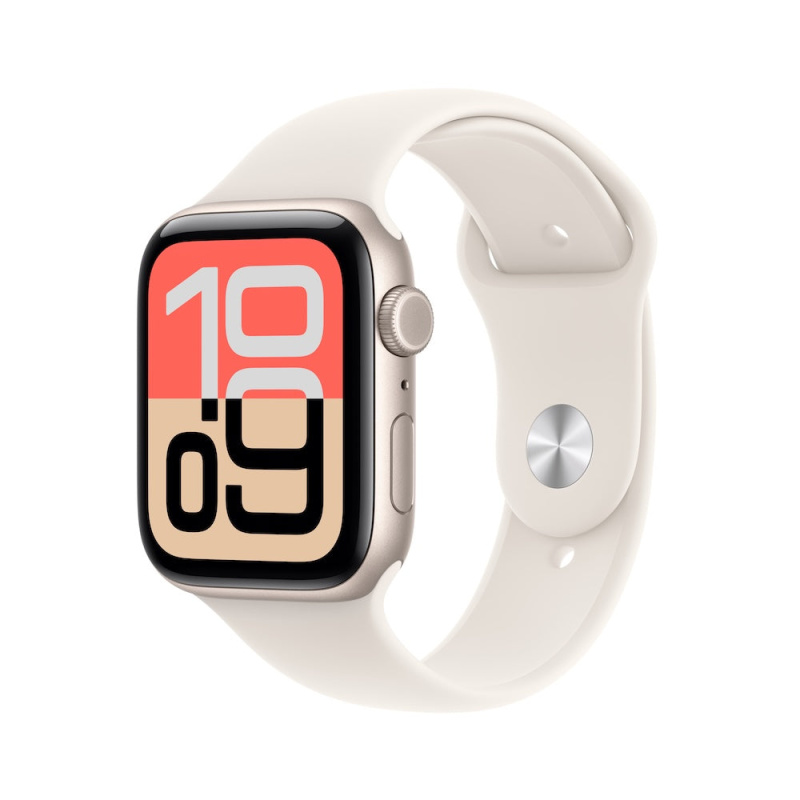 Apple Watch SE 3 (2025) Cellular 40mm Hvězdně bílý hliník s hvězdně bílým sportovním řemínkem S/M