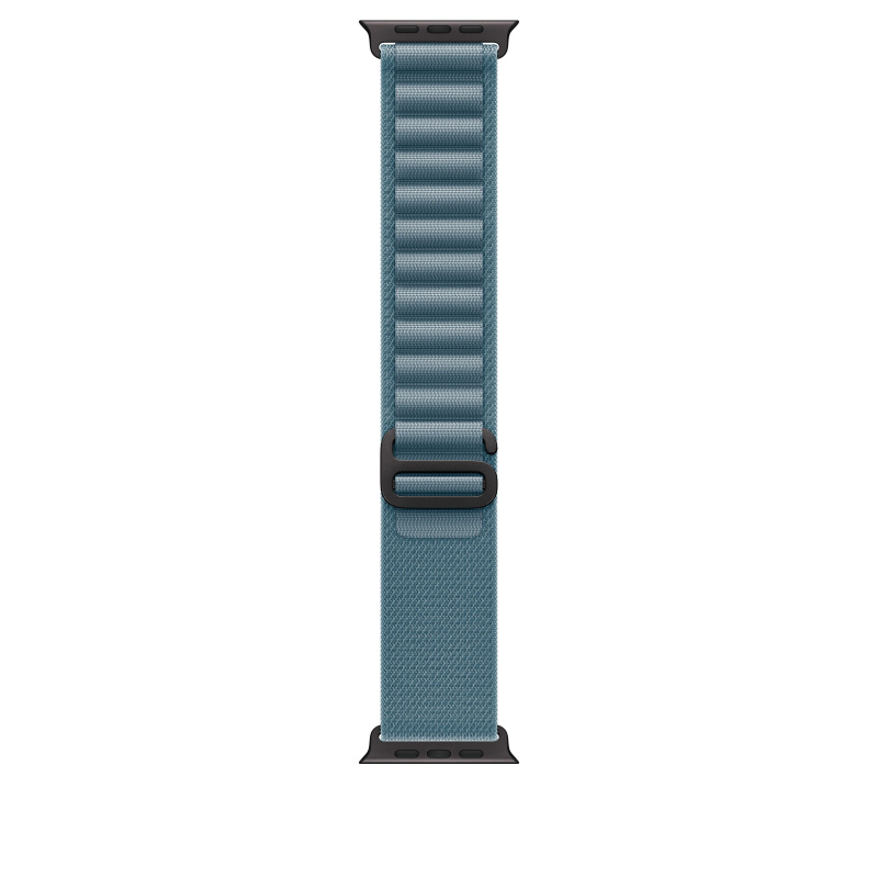 Řemínek pro Apple Watch 44/45/46/49 mm Apple světle modrý Alpský tah - malý - provedení z černého titanu