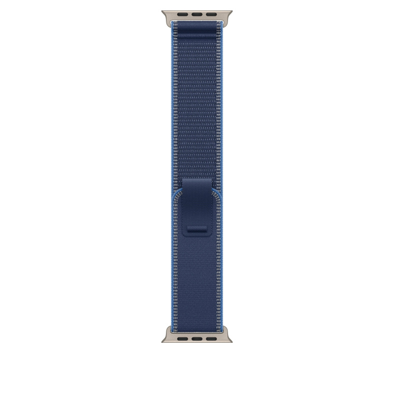 Řemínek pro Apple Watch 44/45/46/49 mm Apple modrý / jasně modrý Trailový tah - M/L - provedení z přírodního titanu