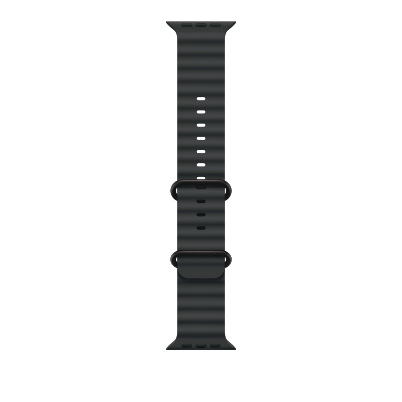 Apple Watch 44/45/46/49mm černý Oceánský řemínek – provedení z černého titanu