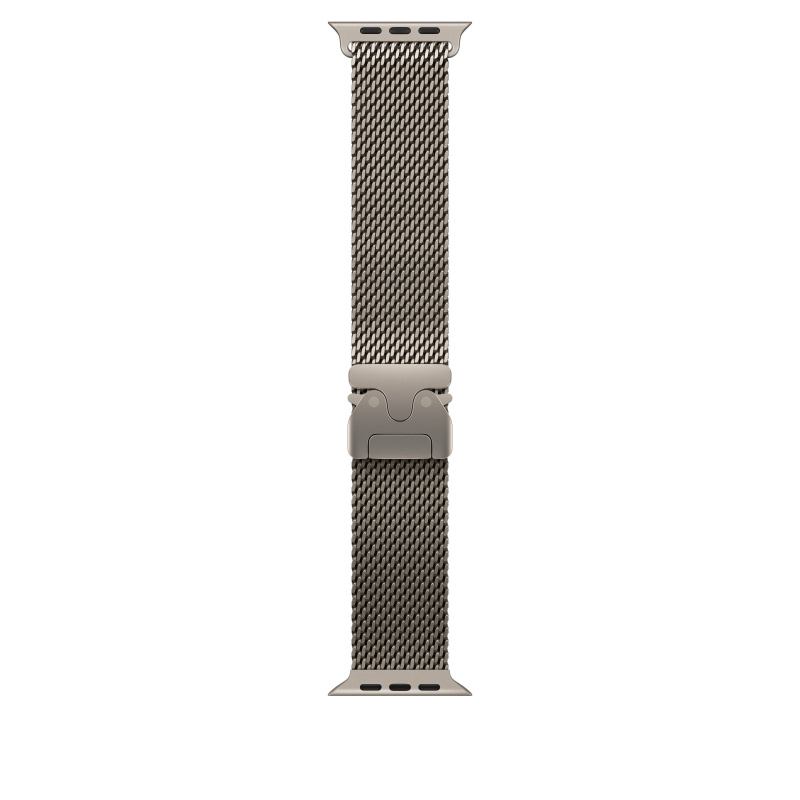 Řemínek pro Apple Watch 44/45/46/49 mm Apple milánský tah z přírodního titanu - velký