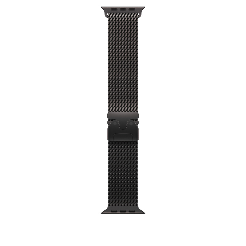 Řemínek pro Apple Watch 44/45/46/49 mm Apple milánský tah z černého titanu - velký
