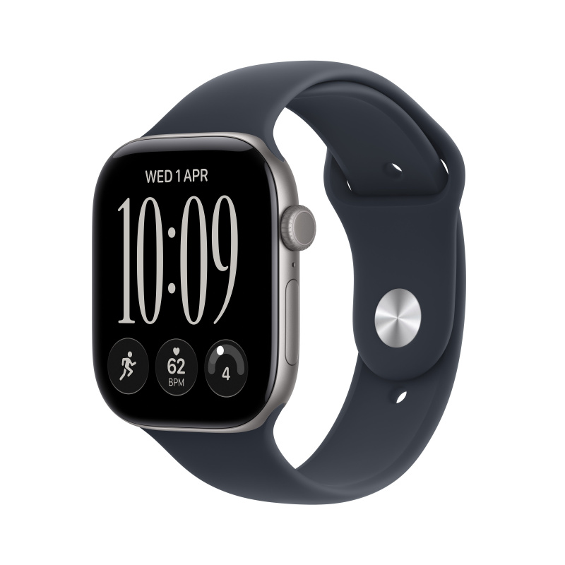 Apple Watch Series 12 (42mm) Vesmírně šedý hliník s námořnicky modrým sportovním řemínkem S/M