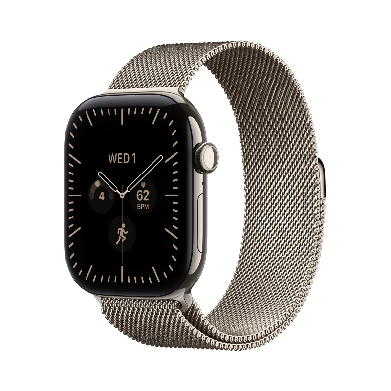 Apple Watch Series 12 Cellular (42mm) Přírodní titan s přírodním milánským tahem