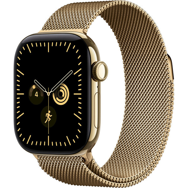 Apple Watch 49/46/45/44mm zářivě zlatý milánský tah M/L