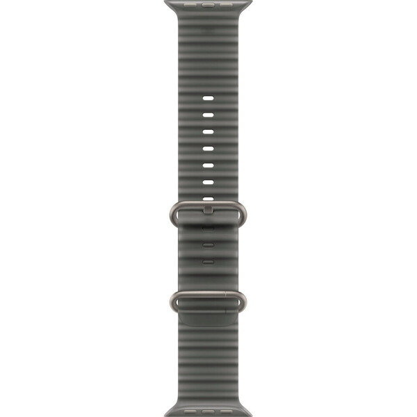 Apple Watch 49/46/45/44mm průsvitně černý oceánský řemínek z přírodního titanu