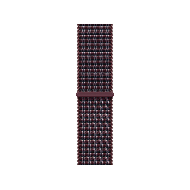 Apple Watch 42/41/40/38mm burgundsky kostkovaný provlékací sportovní řemínek