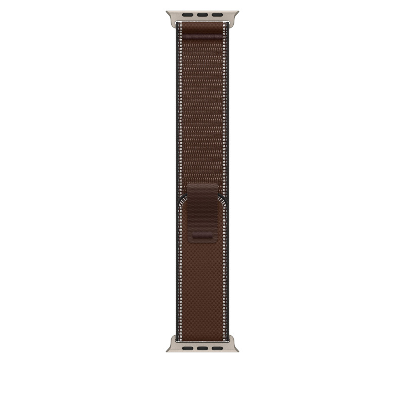 Apple Watch 49/46/45/44mm tmavě umbrový trailový tah z přírodního titanu S/M