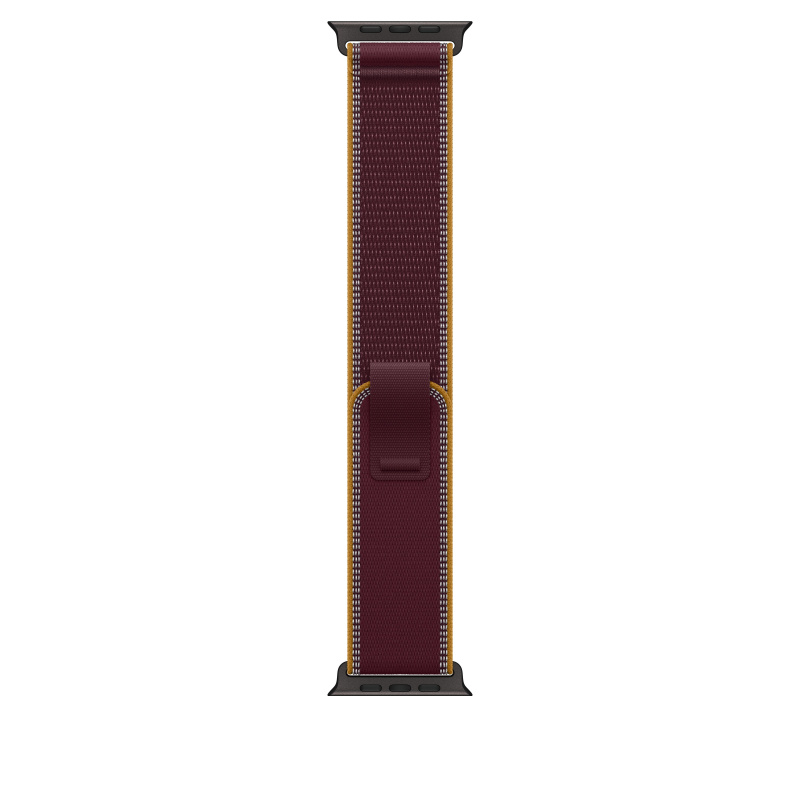 Apple Watch 49/46/45/44mm burgundsky červený trailový tah z černého titanu S/M