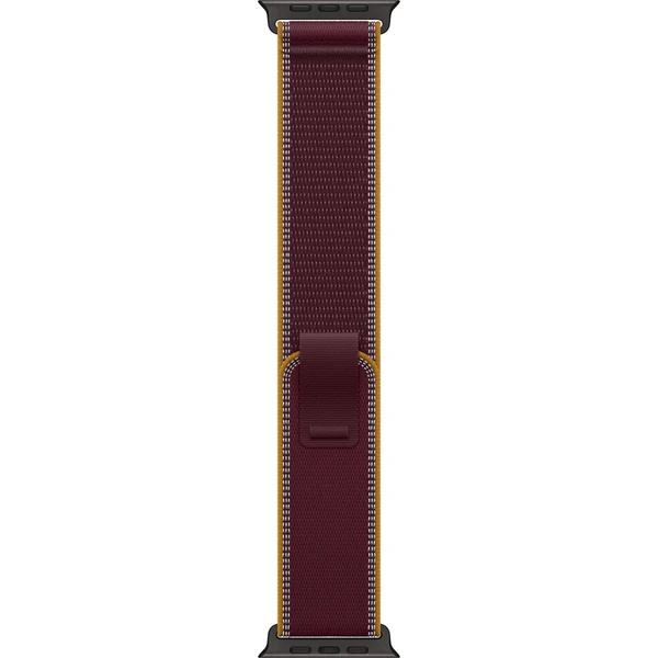 Apple Watch 49/46/45/44mm burgundsky červený trailový tah z černého titanu S/M