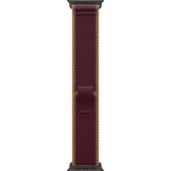 Apple Watch 49/46/45/44mm burgundsky červený trailový tah z černého titanu M/L
