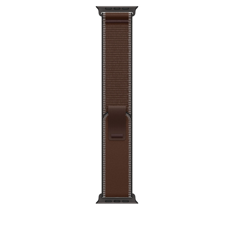 Apple Watch 49/46/45/44mm tmavě umbrový trailový tah z černého titanu S/M