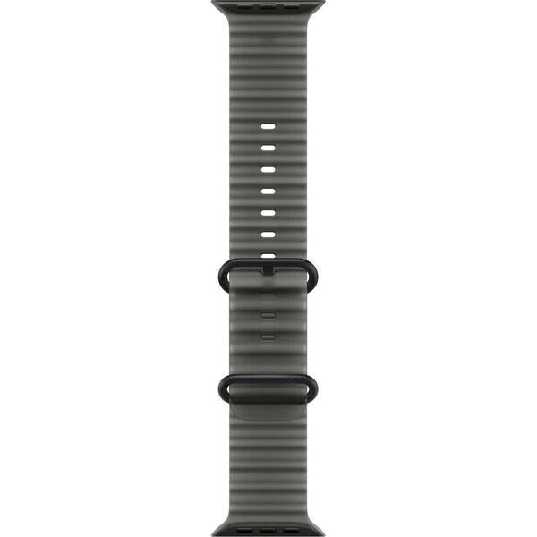 Apple Watch 49/46/45/44mm průsvitně černý oceánský řemínek z černého titanu