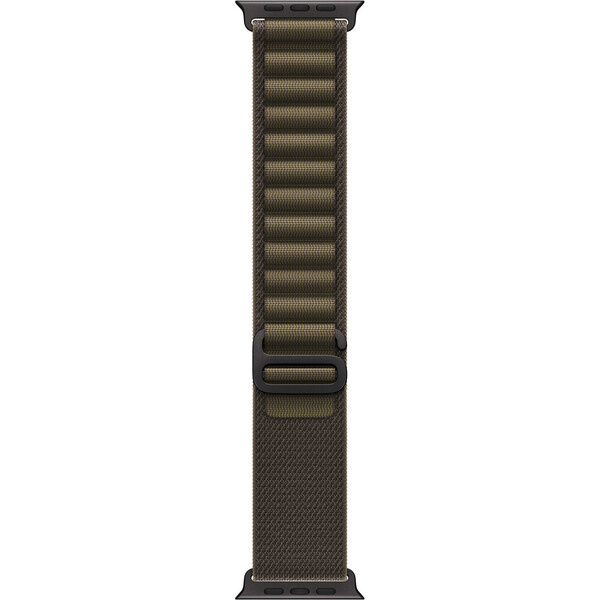 Apple Watch 49/46/45/44mm tmavě olivový alpský tah z černého titanu S