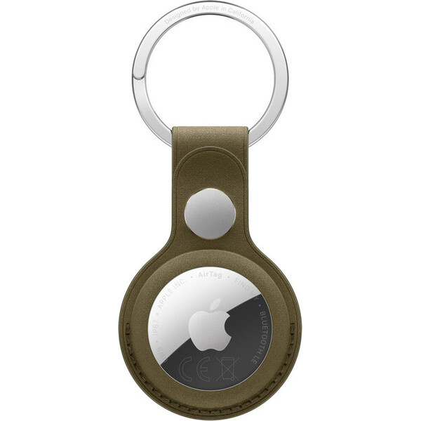 Apple FineWoven klíčenka na AirTag tmavě olivová