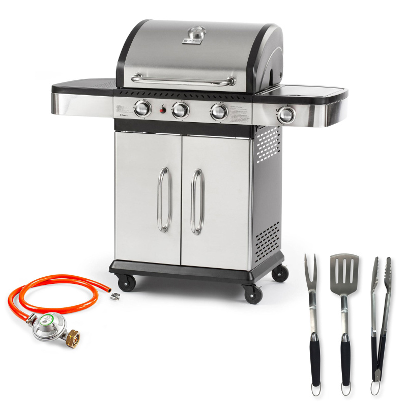 Fieldmann FZG 3011 + FZG 9017 Sada Plynový gril  3+1 hoř. + grilovací náčiní