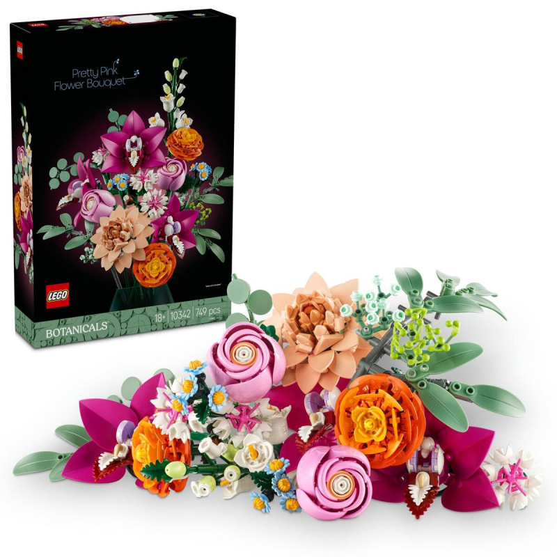 2210342 LEGO® Botanicals 10342 Krásná kytice růžových květin - poškozený obal