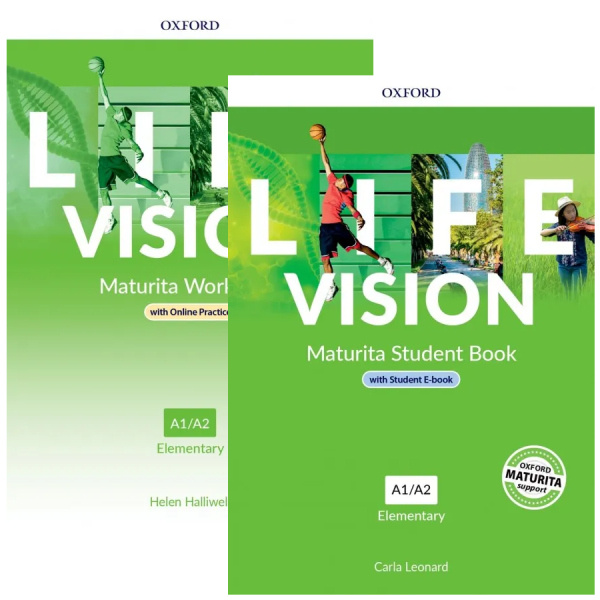 Sada – Life Vision Elementary Maturita Student´s Book with eBook CZ + Life Vision Elementary Maturita Workbook CZ with Online Practice Oxford University Press