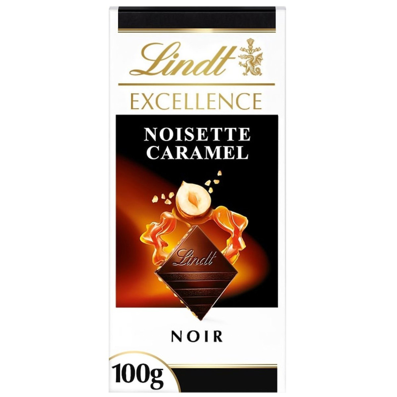 Lindt Čokoláda EXCELLENCE hořká s karamelizovanými lískovými ořechy a křupavými kousky karamelu