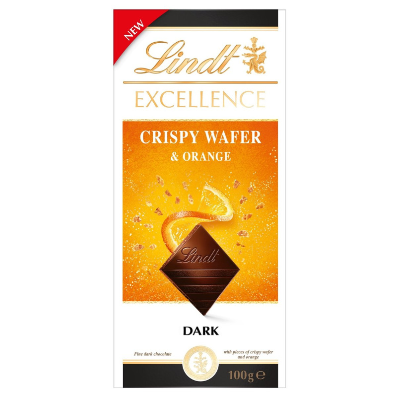 Lindt Čokoláda EXCELLENCE Hořká s kousky sušenek a pomerančovou šťávou