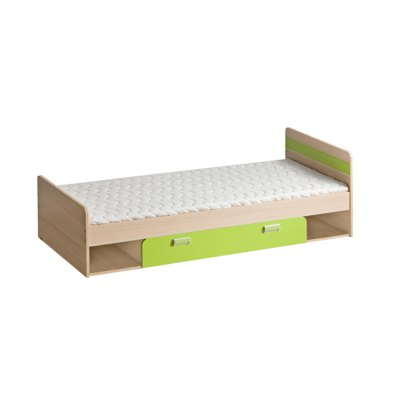 Postel komplet, jasan/zelená, 80x190, EGO L13
