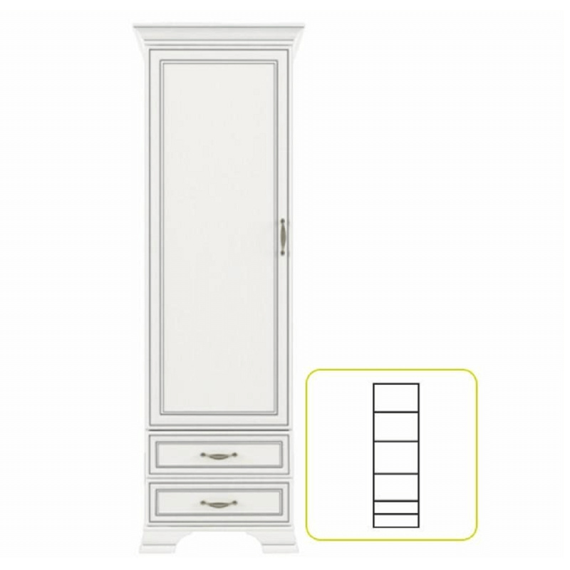 Regál 1D2S, woodline krem, TIFFY 06