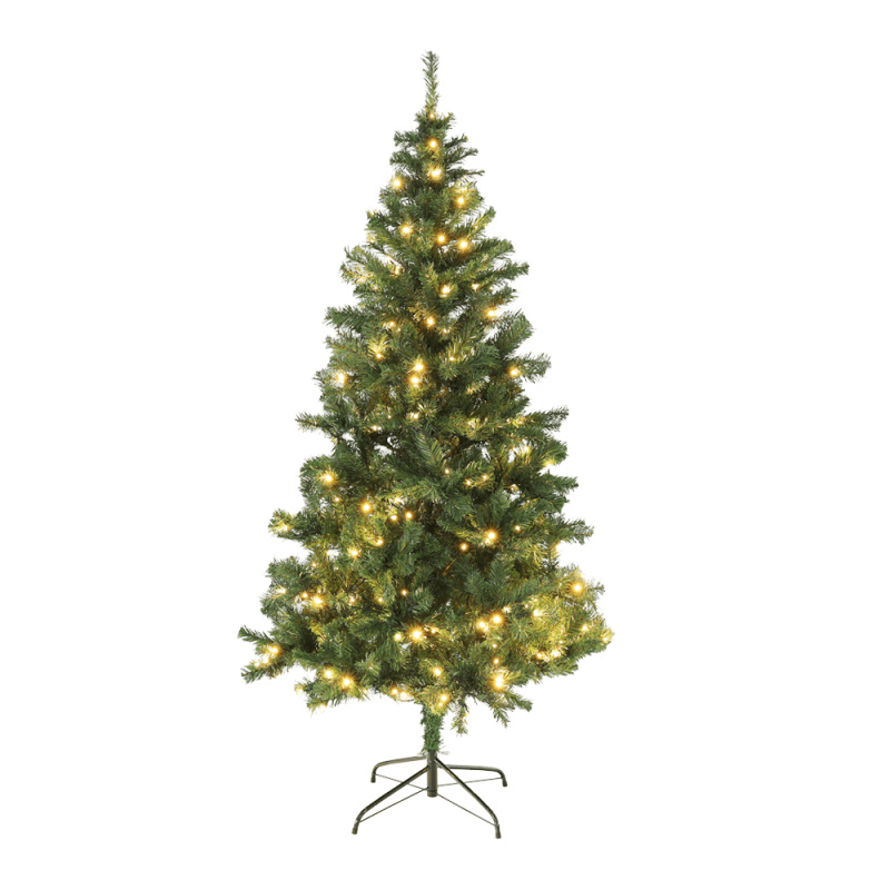Vánoční stromek se světýlky, zelená, 180 cm, LED450, CHRISTMAS TYP 5