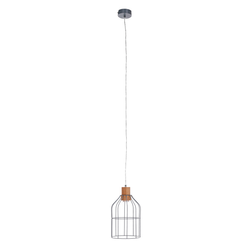Visící lampa, šedá / kov, ASTOK
